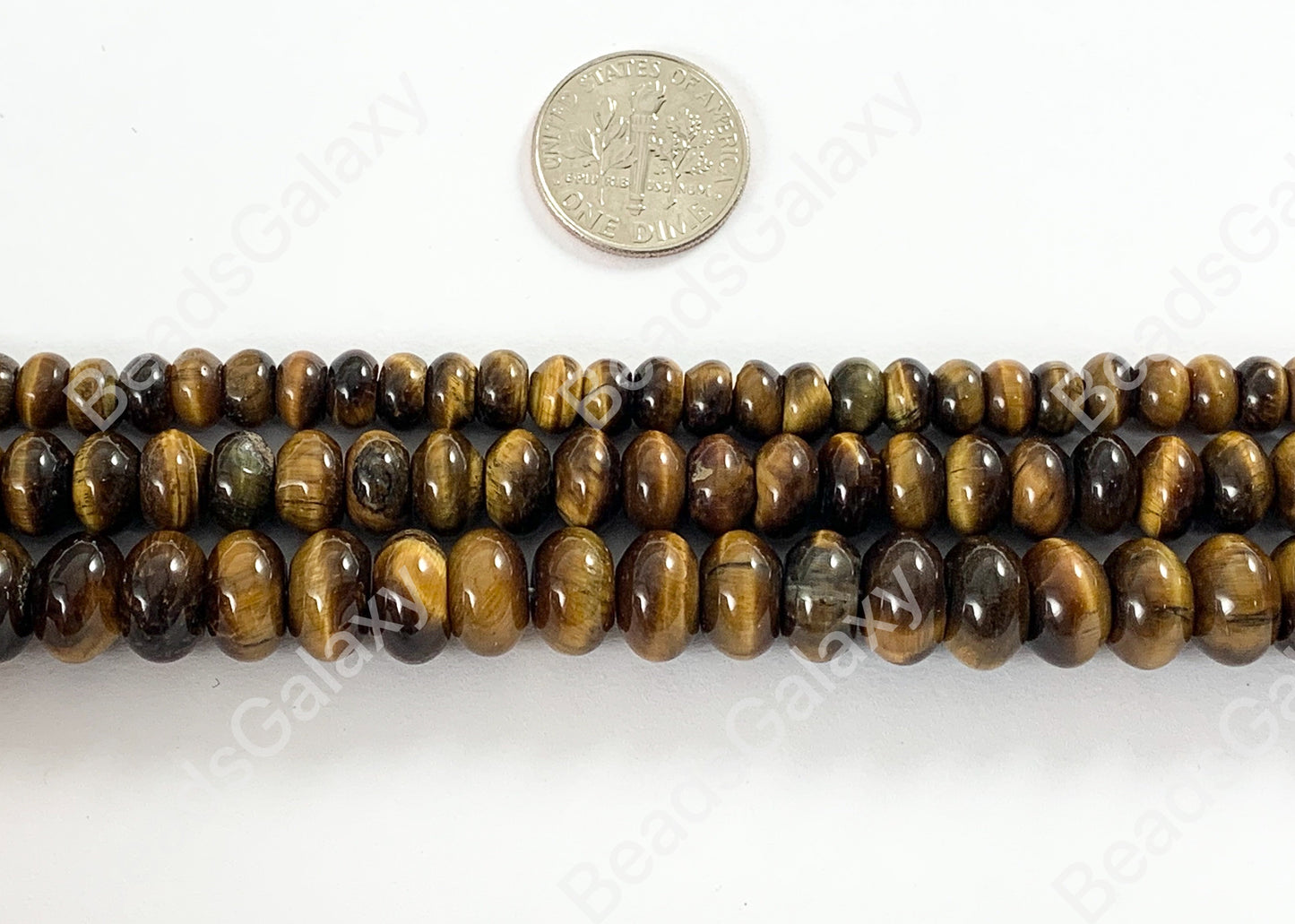 Tiger's Eye Yellow Brown Rondelle Smooth Natural Genuine Gemstone Beads 6x4 8x5 10x6mm Around 14"-15"