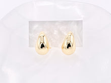 Load image into Gallery viewer, Lightweight Drop Puffy Earrings in 18K Gold or Silver Plated Copper 3 pairs
