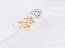 Load image into Gallery viewer, Lightweight Drop Puffy Earrings in 18K Gold or Silver Plated Copper 3 pairs
