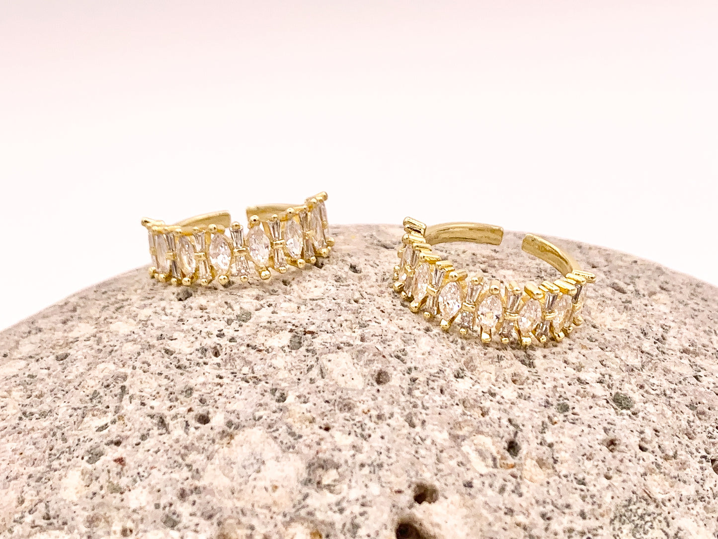 Anillos ajustables de estilo nupcial con diamantes de imitación Marquis glamorosos en oro de 18 quilates o cobre chapado en plata, 4 piezas