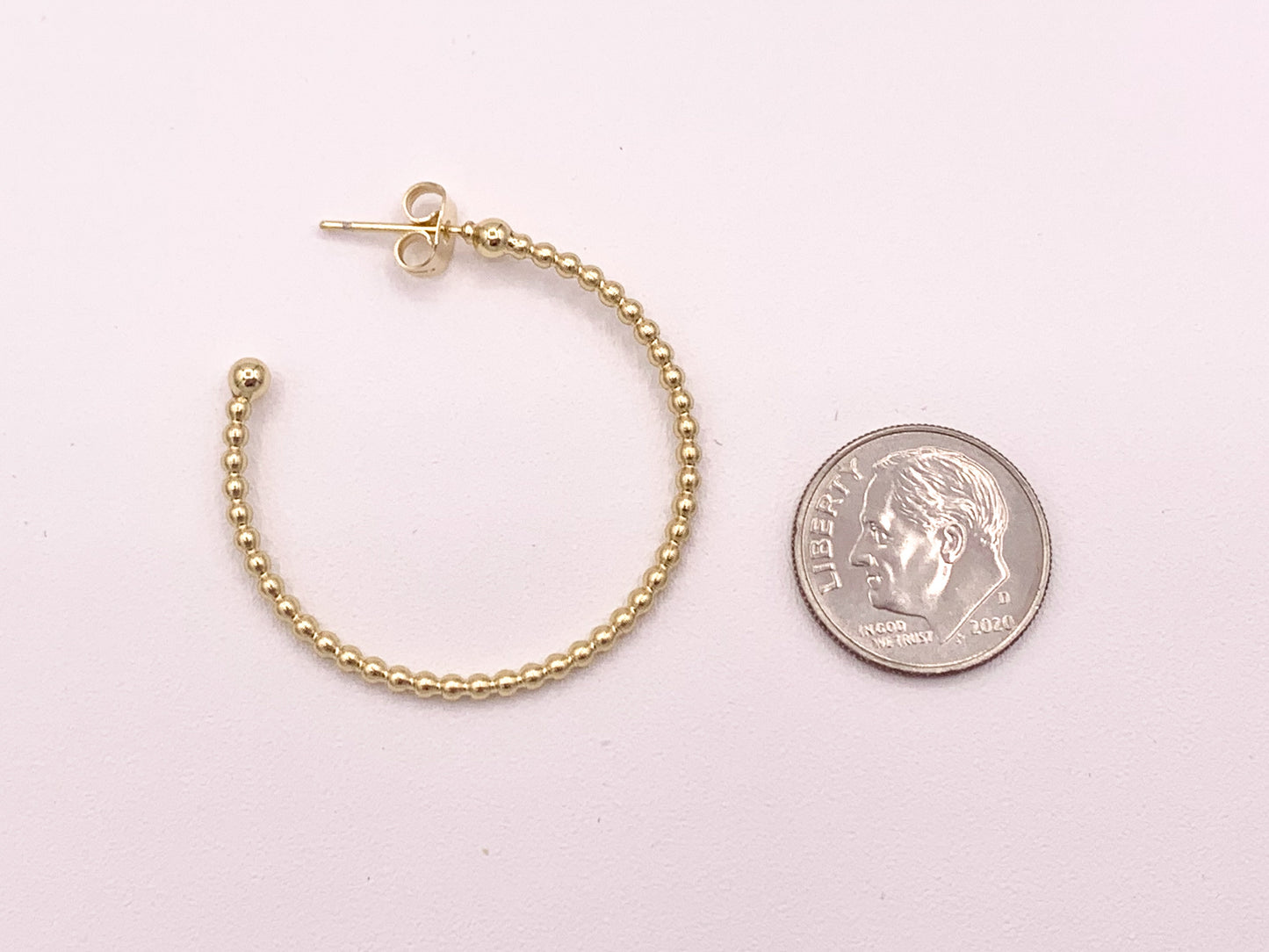Aros con puntos de burbujas soldados simples de oro o plata sobre cobre chapado en oro de 18 quilates 5 pares