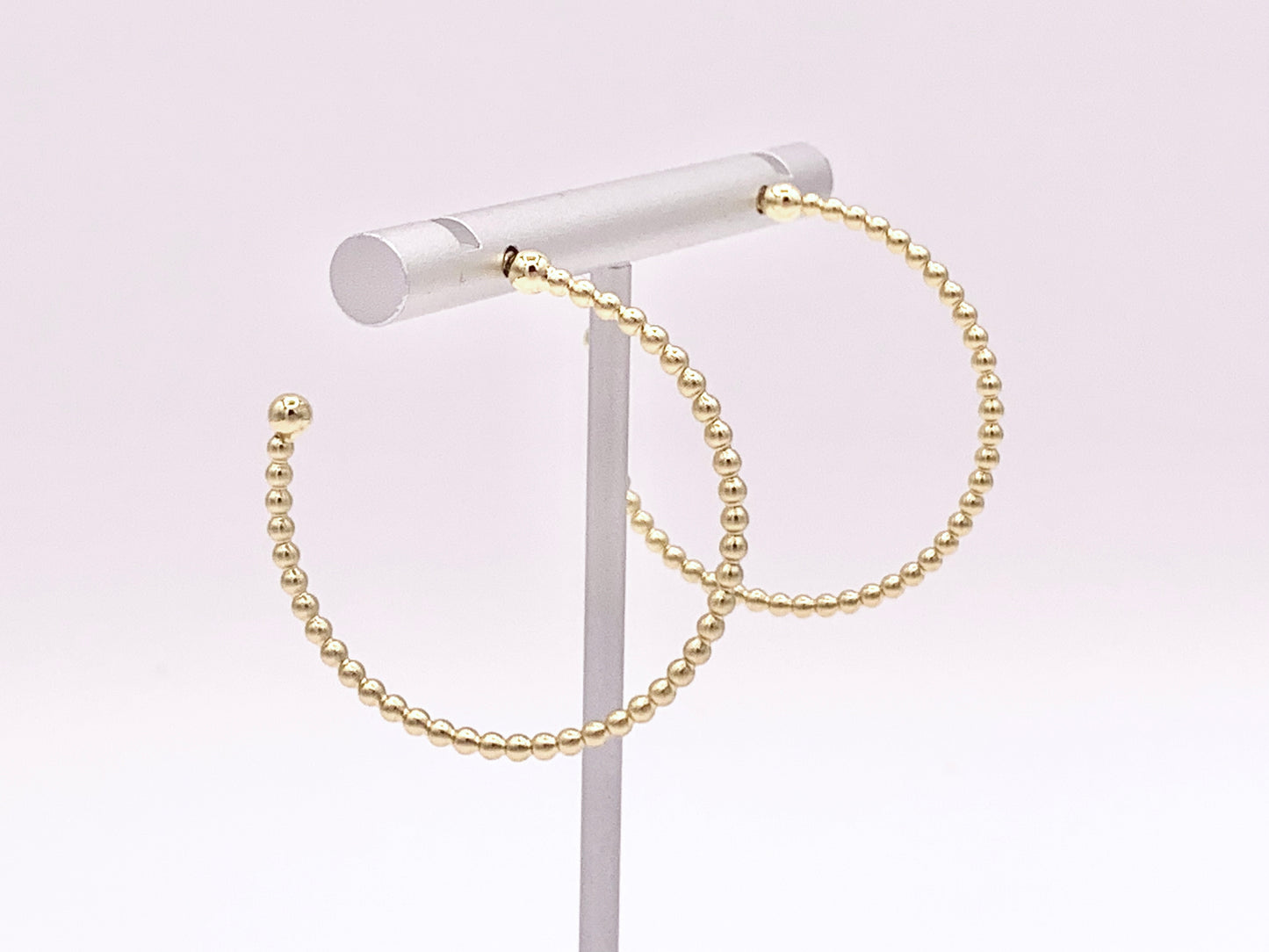 Aros con puntos de burbujas soldados simples de oro o plata sobre cobre chapado en oro de 18 quilates 5 pares