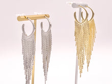 Load image into Gallery viewer, Beautiful Tassel Fringe Earrings in 18K Gold or Silver plated Copper 1 pair
