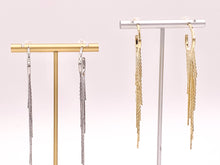 Load image into Gallery viewer, Beautiful Tassel Fringe Earrings in 18K Gold or Silver plated Copper 1 pair
