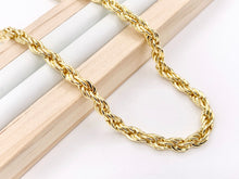 Load image into Gallery viewer, Rope Chain Necklace Gold Plated Copper Finished Necklace 17&quot; with 2&quot; Extension Link 3 PCS
