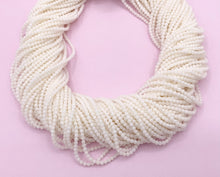 Load image into Gallery viewer, Grade AAA White Bamboo Coral Round Smooth Shiny Small Beads For Jewelry Making 2mm Around 15&quot;
