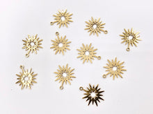 Load image into Gallery viewer, Adorable Starburst Charms in 18K Gold plated Stainless Steel 10 PCS
