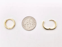 Load image into Gallery viewer, Simple White Enamel Tiny Earring Huggies 18K Gold Plated Over Brass Earrings 5 PAIRS
