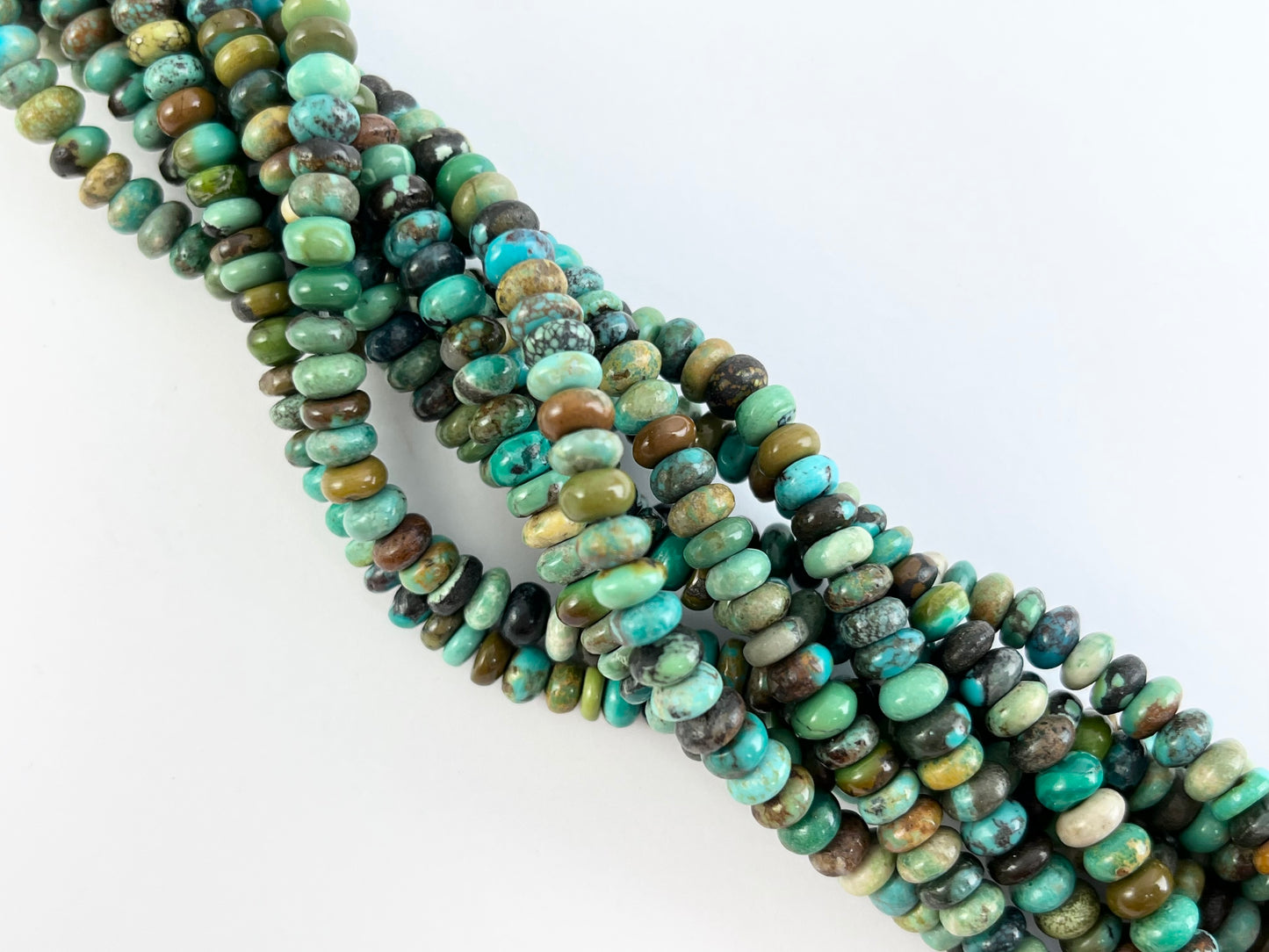 Guaranteed 100% Genuine Natural Turquoise 5mm Roundelle Natural Mineral Authentic Gemstone Beads Around 15-16" *See Description for details