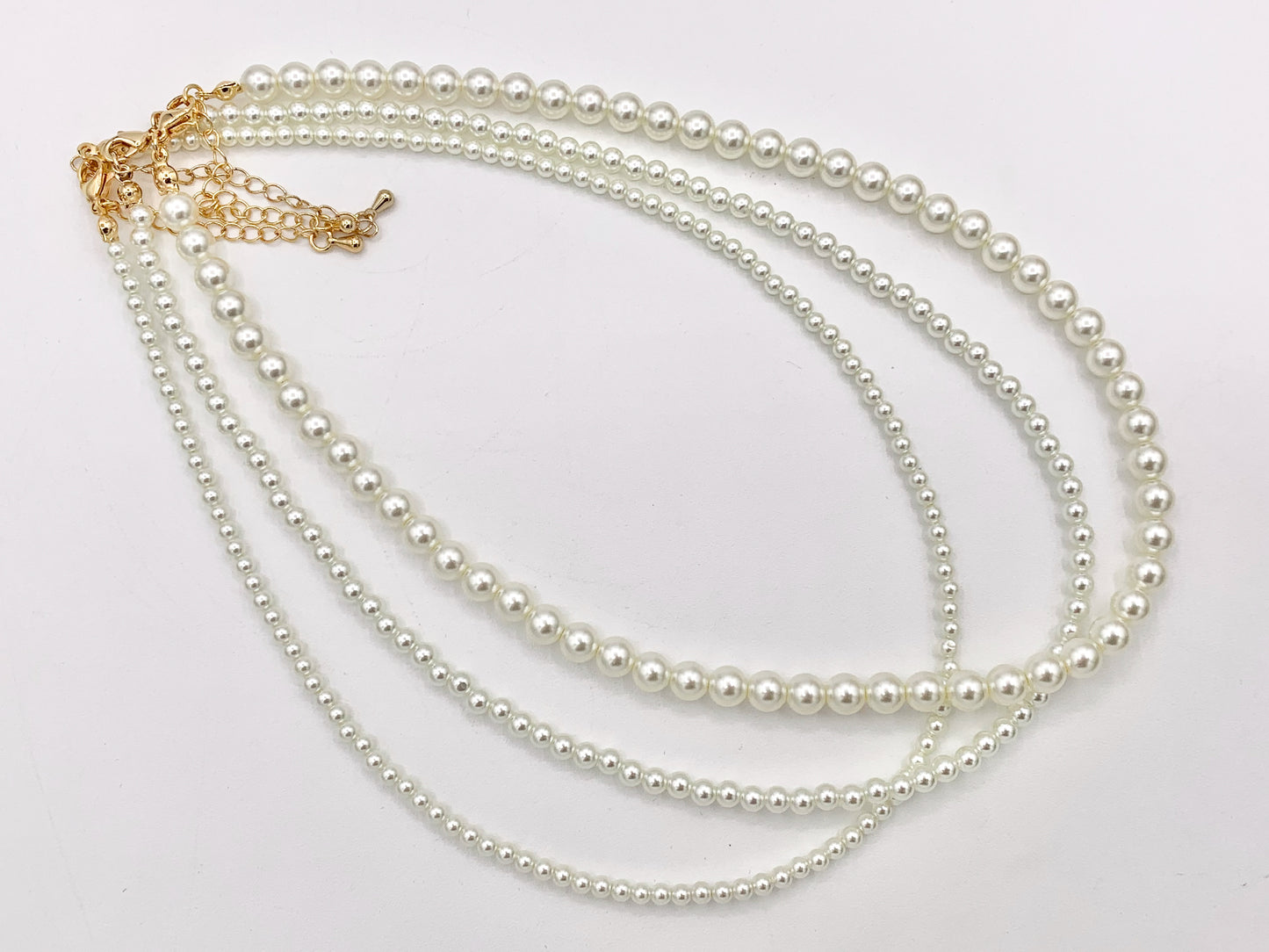 Delicate Dainty Minimalist Pearl Finished Necklace with Gold Plated Copper Clasps 1 PC
