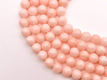 Load image into Gallery viewer, High Quality Dyed Pink Jade Round Smooth Shiny Natural Stone Beads Beautiful Pastel Pink Color Beads 6mm 8mm 10mm Around 15&quot;-16&quot;
