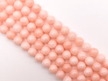 Load image into Gallery viewer, High Quality Dyed Pink Jade Round Smooth Shiny Natural Stone Beads Beautiful Pastel Pink Color Beads 6mm 8mm 10mm Around 15&quot;-16&quot;
