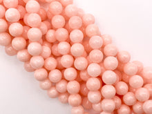 Load image into Gallery viewer, High Quality Dyed Pink Jade Round Smooth Shiny Natural Stone Beads Beautiful Pastel Pink Color Beads 6mm 8mm 10mm Around 15&quot;-16&quot;
