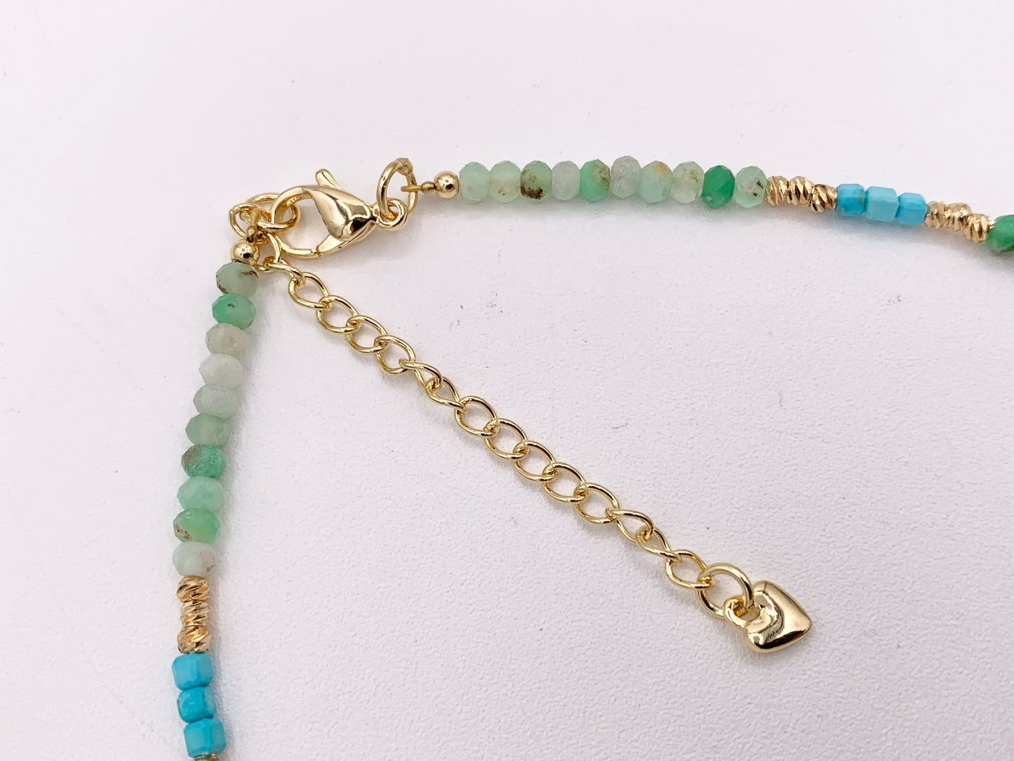 Delicate Chrysoprase, Magnesite & Pearl Necklaces 18K Gold Plated Copper Cute Choker Finished Necklace 16" Price For 1 Necklace
