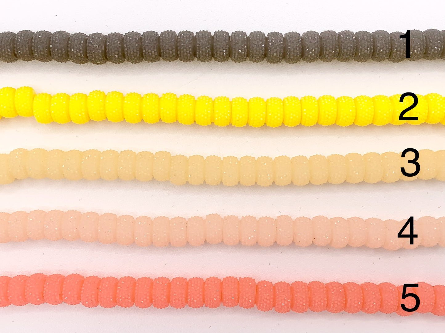 5x9mm Acrylic Druzy Shiny Wheel Shape Acrylic Beads Large Hole Rhinestone Acrylic Rondelle Beads 7" Long | Available in 15 Colors