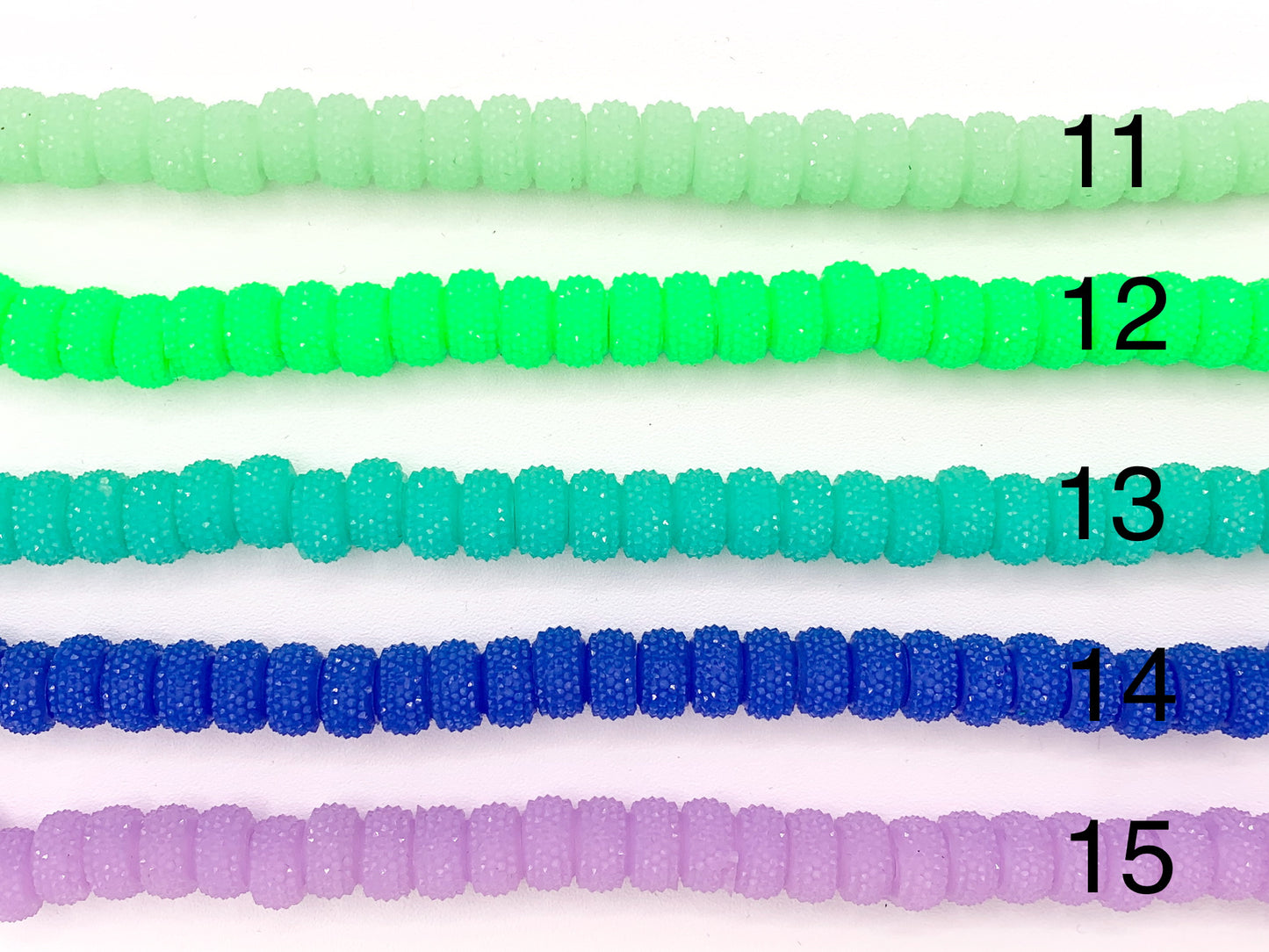 5x9mm Acrylic Druzy Shiny Wheel Shape Acrylic Beads Large Hole Rhinestone Acrylic Rondelle Beads 7" Long | Available in 15 Colors