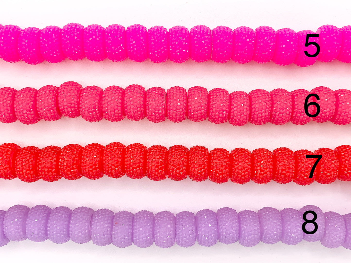 8x14mm Acrylic Druzy Shiny Wheel Shape Acrylic Beads Large Hole Rhinestone Acrylic Rondelle Beads 7" Long | Available in 16 Colors