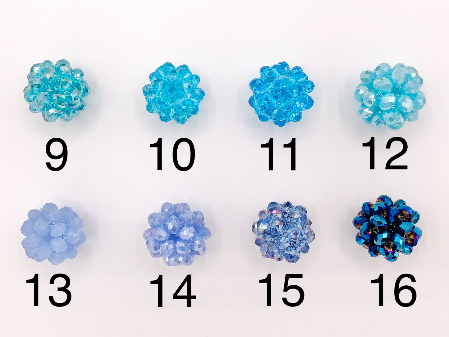 30mm/1.18 inches Crystal Hand Weaved Balls Shiny Sparkly Crystal Rondelle Tied Round Balls By Piece 47 Colors Available