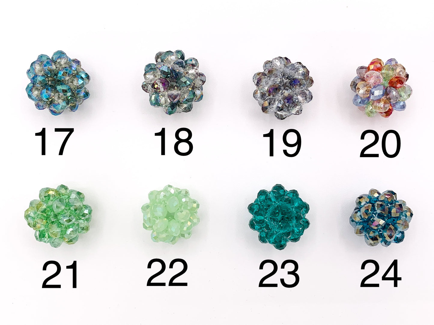 30mm/1.18 inches Crystal Hand Weaved Balls Shiny Sparkly Crystal Rondelle Tied Round Balls By Piece 47 Colors Available