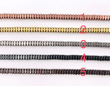 Cargar imagen en el visor de la galería, 4mm Natural Hematite Faceted Square Spacers Energy Beads Around 15&quot; Available in 9 Colors 1 Strand

