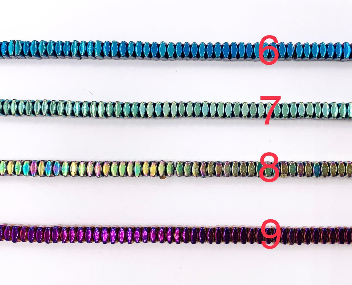 4mm Natural Hematite Faceted Square Spacers Energy Beads Around 15" Available in 9 Colors 1 Strand