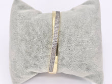 Cargar imagen en el visor de la galería, 2 Tone Minimalist Wrap Bangle in Gold/Silver Plated over Brass 6.5&quot; 1 PC
