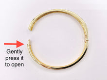 Cargar imagen en el visor de la galería, 2 Tone Minimalist Wrap Bangle in Gold/Silver Plated over Brass 6.5&quot; 1 PC
