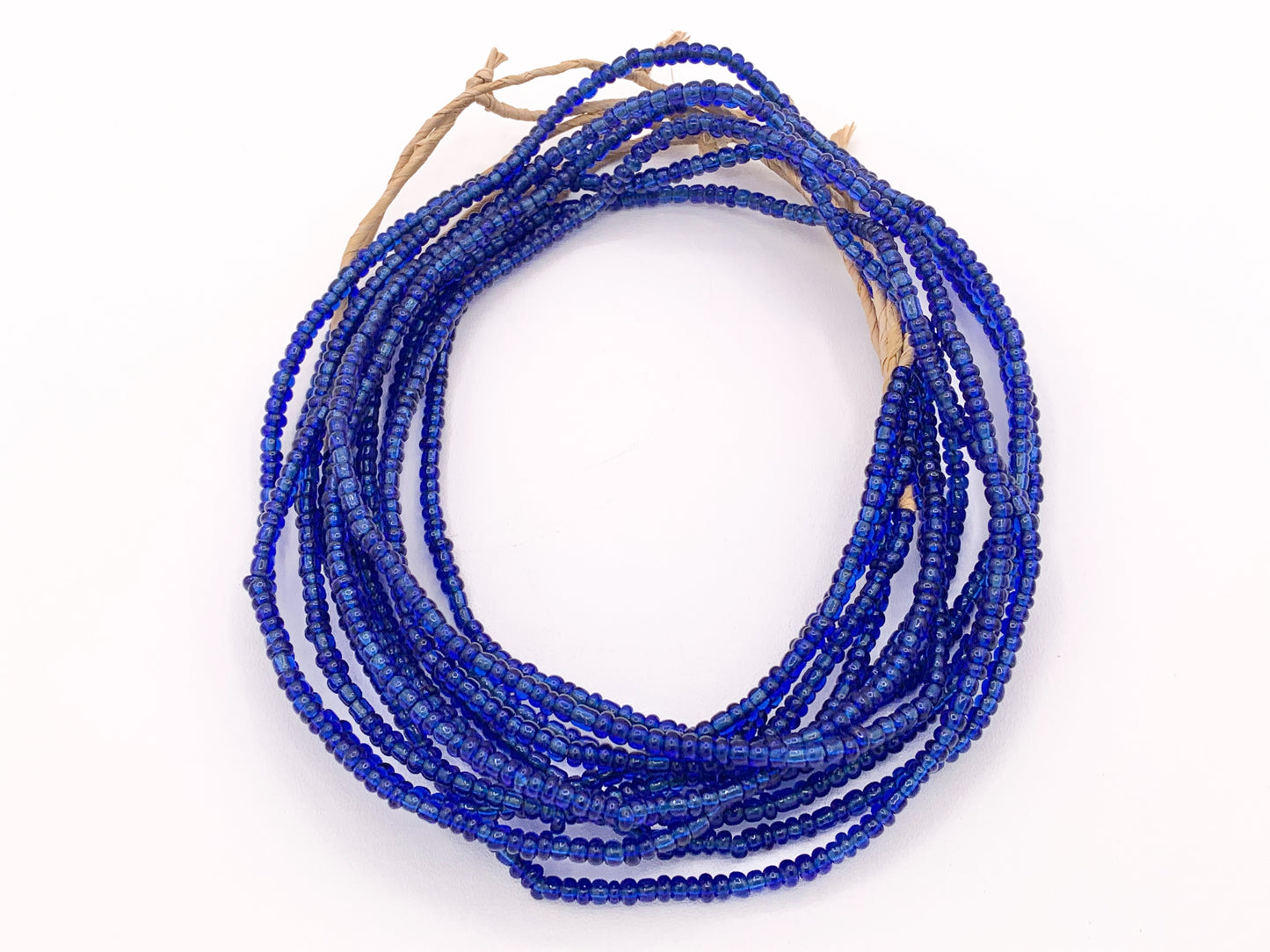 3mm African Sandcast Seed Beads Handmade Glass Beads From Ghana in Coral, Light Pink And Blue