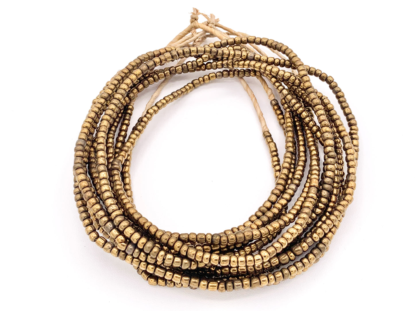 4mm African Sandcast Electroplated Seed Beads Handmade Glass Beads From Ghana in Red, Baby Blue, Yellow, Dark Blue, Antique Gold And Green