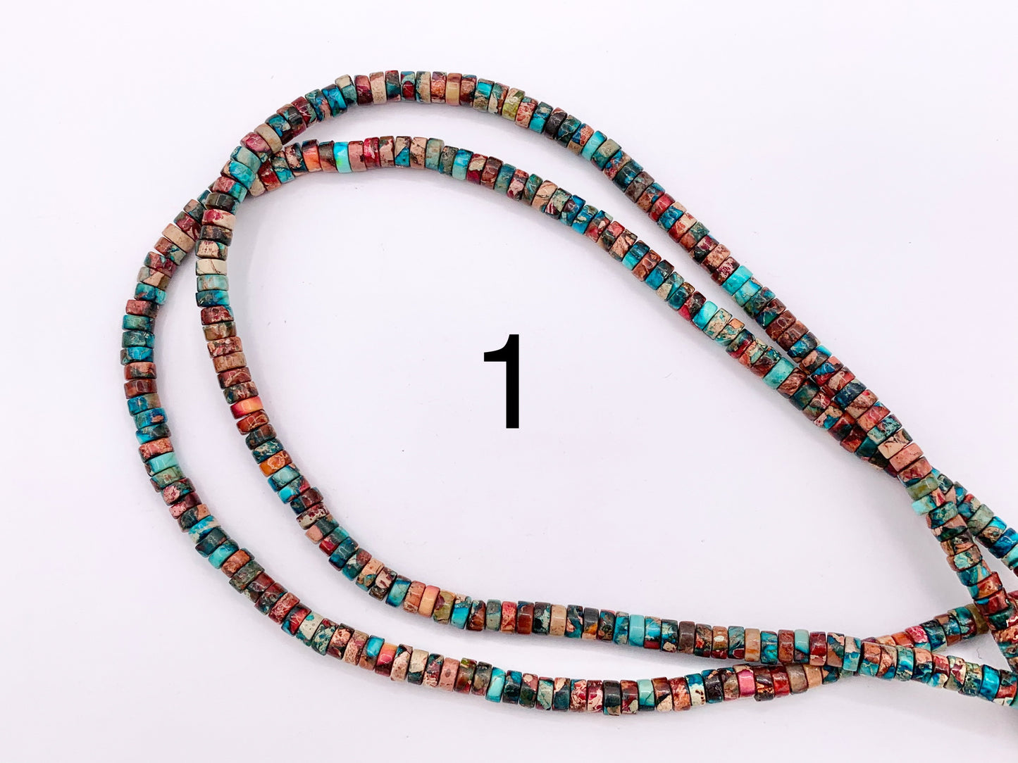 2x4mm Dyed Composite Variscite/Sea Sediment/Impression Jasper Beads Heishi Beads Price Per Strand