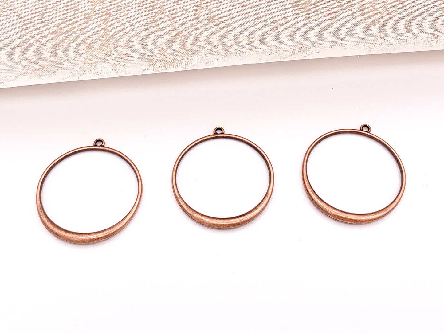 34mm Pewter Circle Pendants Bulk Order in Light Gold, Gold, Matte Gold, Silver, Brass, Gunmetal and Copper