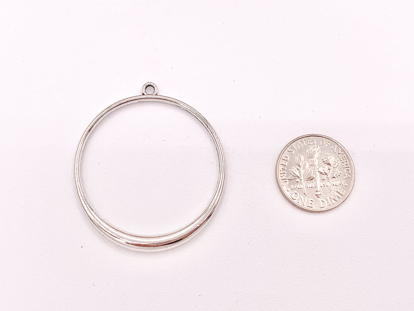 34mm Pewter Circle Pendants Bulk Order in Light Gold, Gold, Matte Gold, Silver, Brass, Gunmetal and Copper