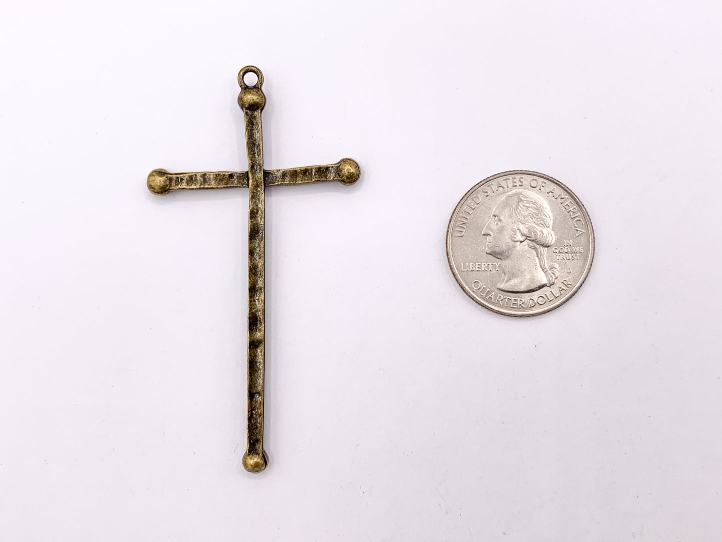 35x65mm Pewter Large Cross Pendants in Matte Gold, Silver, Bronze Color