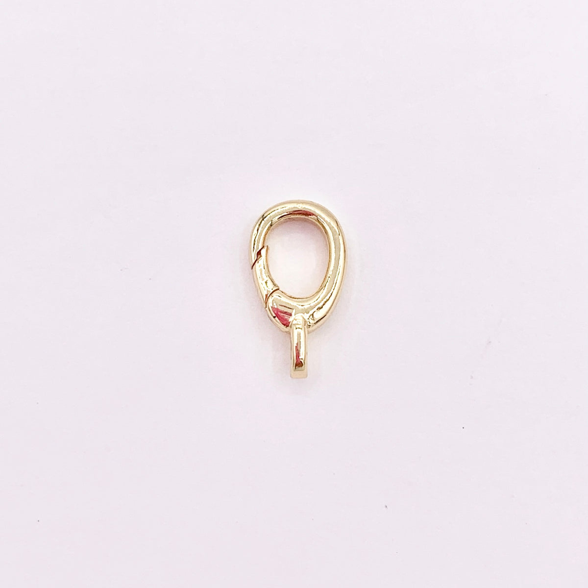 Dainty Minimalist Oval Snap On Clasps in Real Gold Plated Over Brass 10PCS