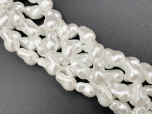 Load image into Gallery viewer, White Shell Pearl Baroque Beads Around 15-16&quot; Available in 2 Sizes (1 Strand)
