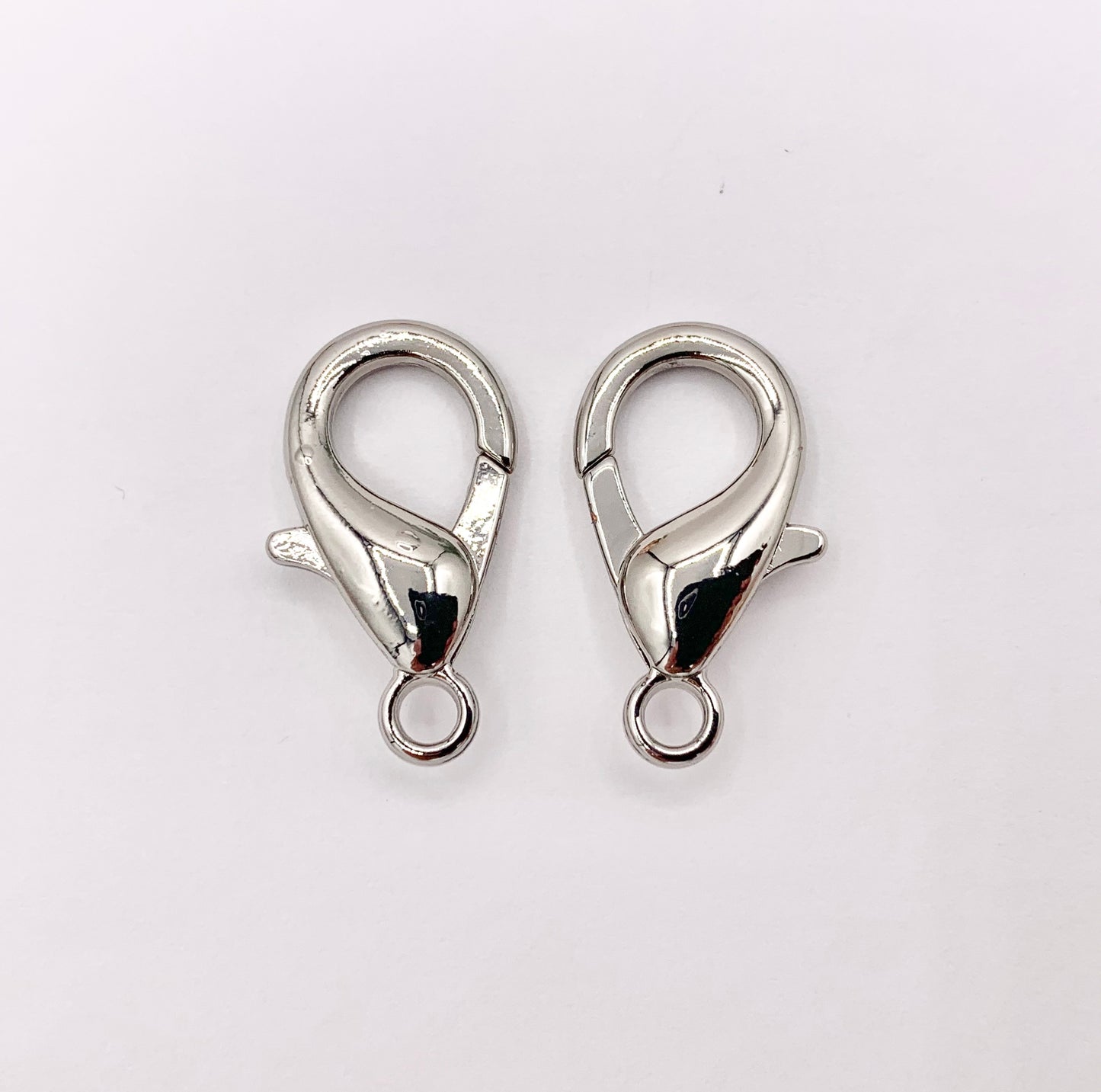 18K Gold/Silver Plated Plain Medium Large Lobster Clasp 20 PCS