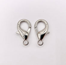 Cargar imagen en el visor de la galería, 18K Gold/Silver Plated Plain Medium Large Lobster Clasp 20 PCS
