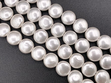 Load image into Gallery viewer, 12mm White Shell Pearl Coin Beads Around 15&quot; (1 Strand)
