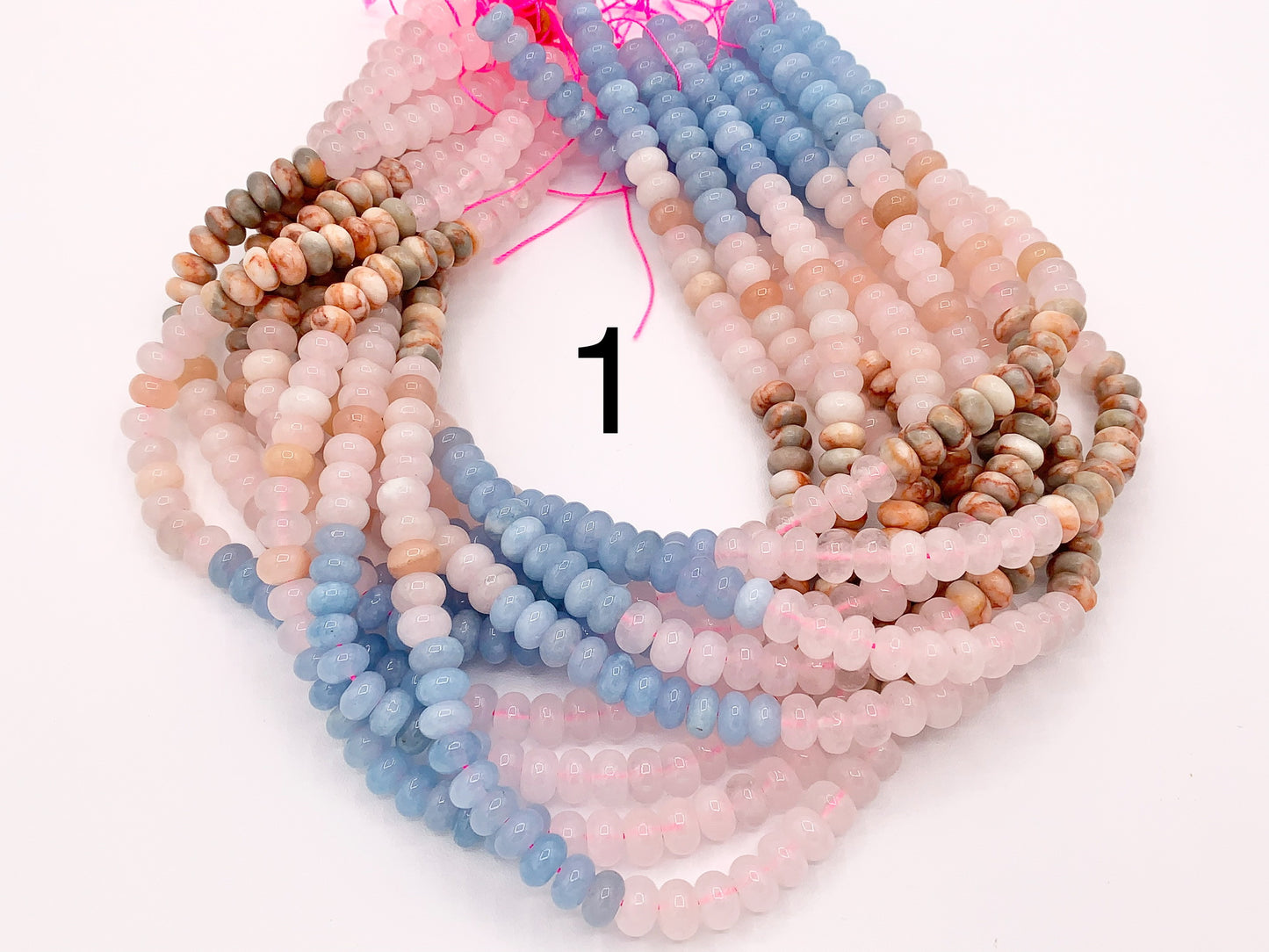 5x8mm Beautiful Mixed Color Quartz Smooth Rondelle Beads | Multicolor Dyed Jade, Jasper And Quartz Beads Natural Stone Beads Around 15"