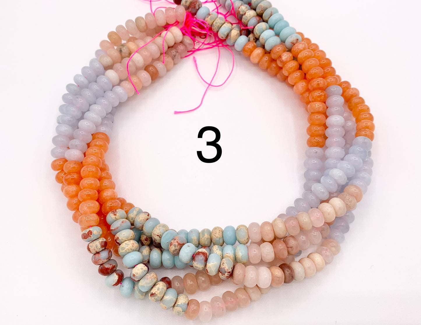 5x8mm Beautiful Mixed Color Quartz Smooth Rondelle Beads | Multicolor Dyed Jade, Jasper And Quartz Beads Natural Stone Beads Around 15"