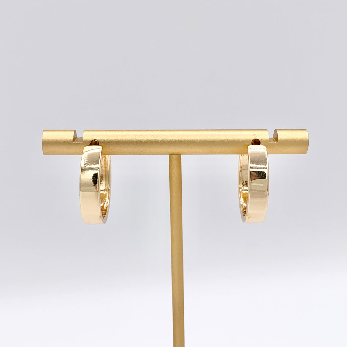 20mm Simple Plain Earring Hoops 18K Gold/Silver Plated Over Brass Earrings 4 PAIRS