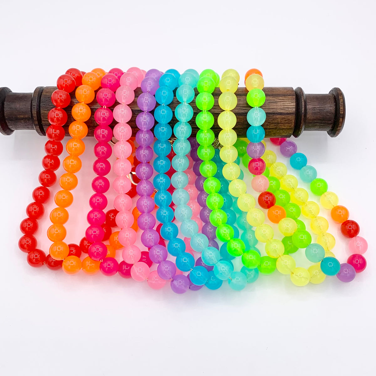 Chunky Large 15mm & 19mm Colorful Acrylic Beaded Necklace 17" + 1.5" Extension Link 1 PC