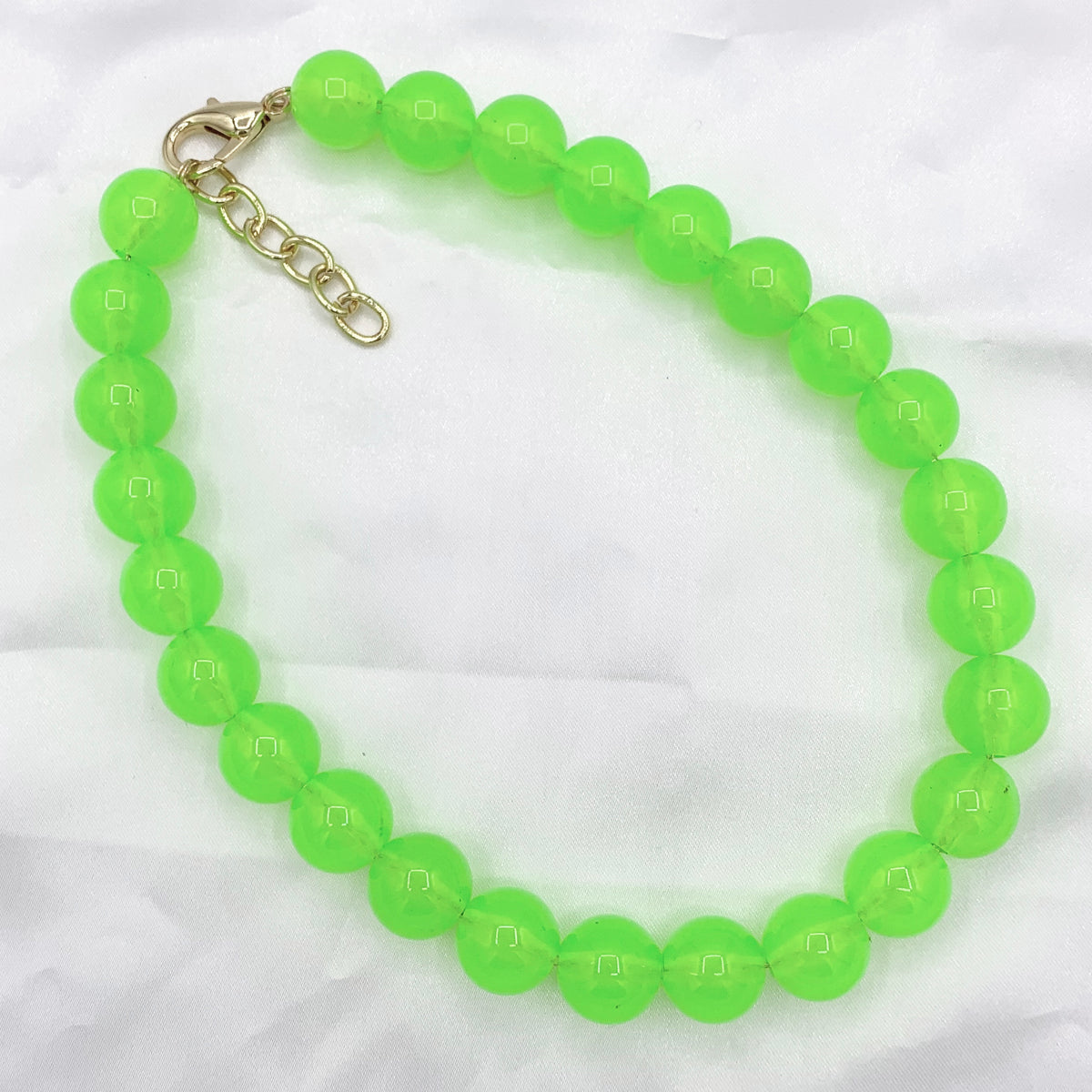 Chunky Large 15mm & 19mm Colorful Acrylic Beaded Necklace 17" + 1.5" Extension Link 1 PC