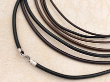 Load image into Gallery viewer, Genuine Greek Cow Leather Necklace With 925 Sterling Silver Clasps | Sturdy And Long Lasting Leather Necklaces 16&quot; 18&quot; 20&quot;
