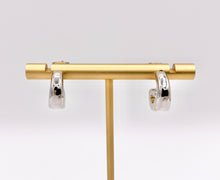 Load image into Gallery viewer, Minimalist Plain Thick Earring Hoops in 18K Gold/Silver Plated Over Brass  5 PAIRS
