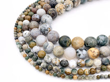 Cargar imagen en el visor de la galería, Natural Ocean Jasper redondo liso brillante cuentas de piedras preciosas naturales para hombres/mujeres joyería haciendo 15 &quot;-16&quot; 3 mm 4 mm 6 mm 8 mm 10 mm 12 mm
