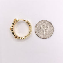 Cargar imagen en el visor de la galería, 20mm Baguette Earring Hoop Huggies in CZ Pave Real Gold 18K Over Copper 4 PAIRS
