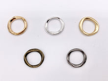 Load image into Gallery viewer, 19mm Pewter Irregular Circle Pendants Free Formed Hoop Ring Bulk Order in Gold, Matte Gold, Silver, Brass, Gunmetal
