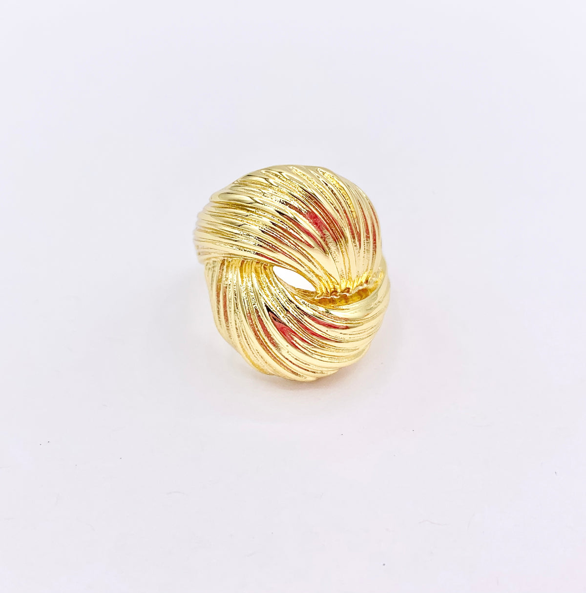 Thick Wrap Adjustable Ring in Real Gold 18K Plated Copper 5 PCS
