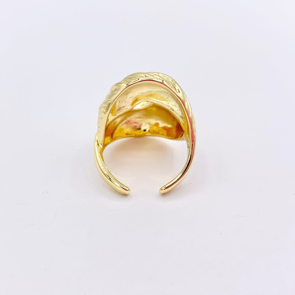 Thick Wrap Adjustable Ring in Real Gold 18K Plated Copper 5 PCS